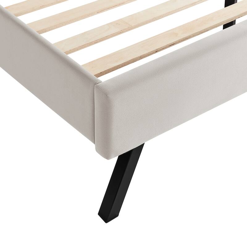 Studio Living Ashton Full Upholstered Bed in Velvet Fabric