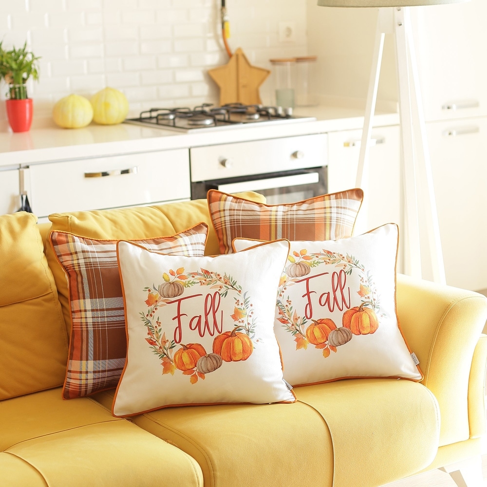Holiday Home Decor Fall Decor, Free Shipping Designer Holiday Covers Toss Pillow Covers Black and Orange Pumpkin Sofa Pillow Covers