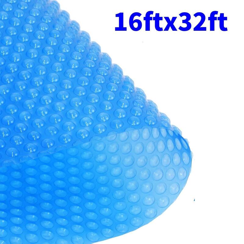 UV-Resistant Fade Resistant 12-Mil Solar Pool Cover for Inground Pool - 16ftx32ft