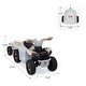 preview thumbnail 7 of 71, White 6V Electric ATV Ride-On with Trailer, Bluetooth, Music, Power Display for Kids Ages 3-6