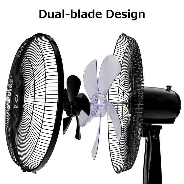 Shop Fantask 16 Oscillating Pedestal Fan 3 Speed Double Blades