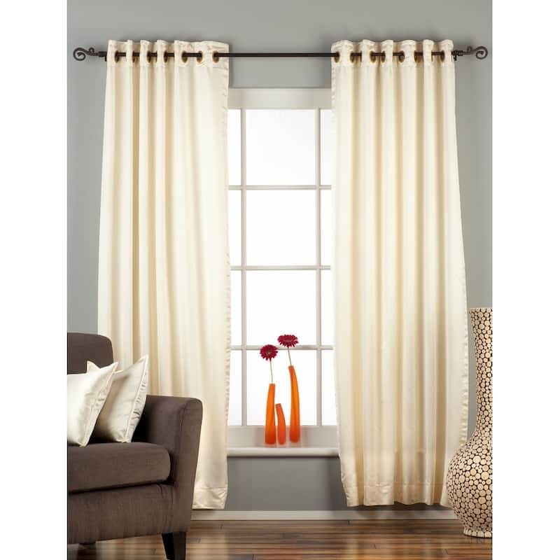 Cream Ring / Grommet Top blackout Curtain / Drape / Panel - Piece