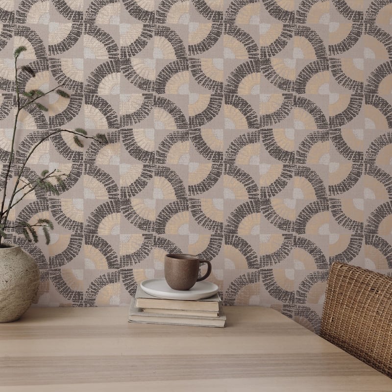 Tempaper Faux Grasscloth Fans Peel And Stick Wallpaper