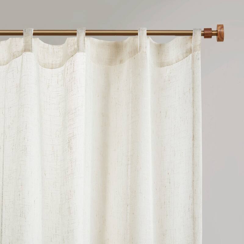 Madison Park Calista Yarn Dye Sheer Curtain Panel Pair