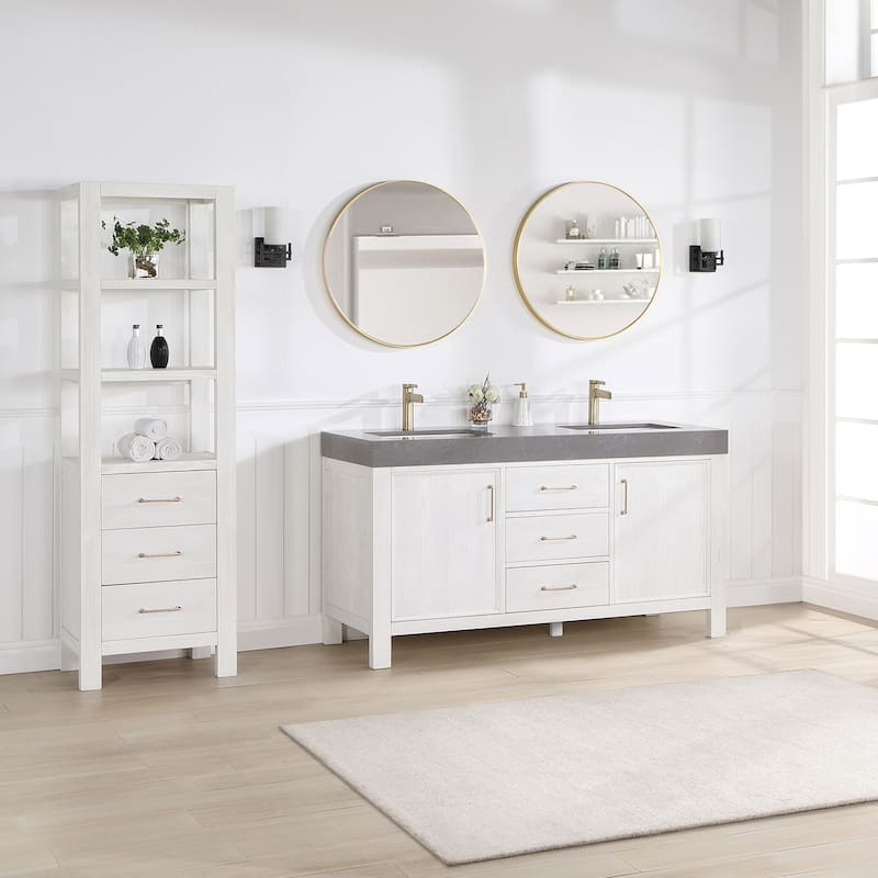 Miseno MV-703860M León 60" Free Standing Double Basin Vanity Set with