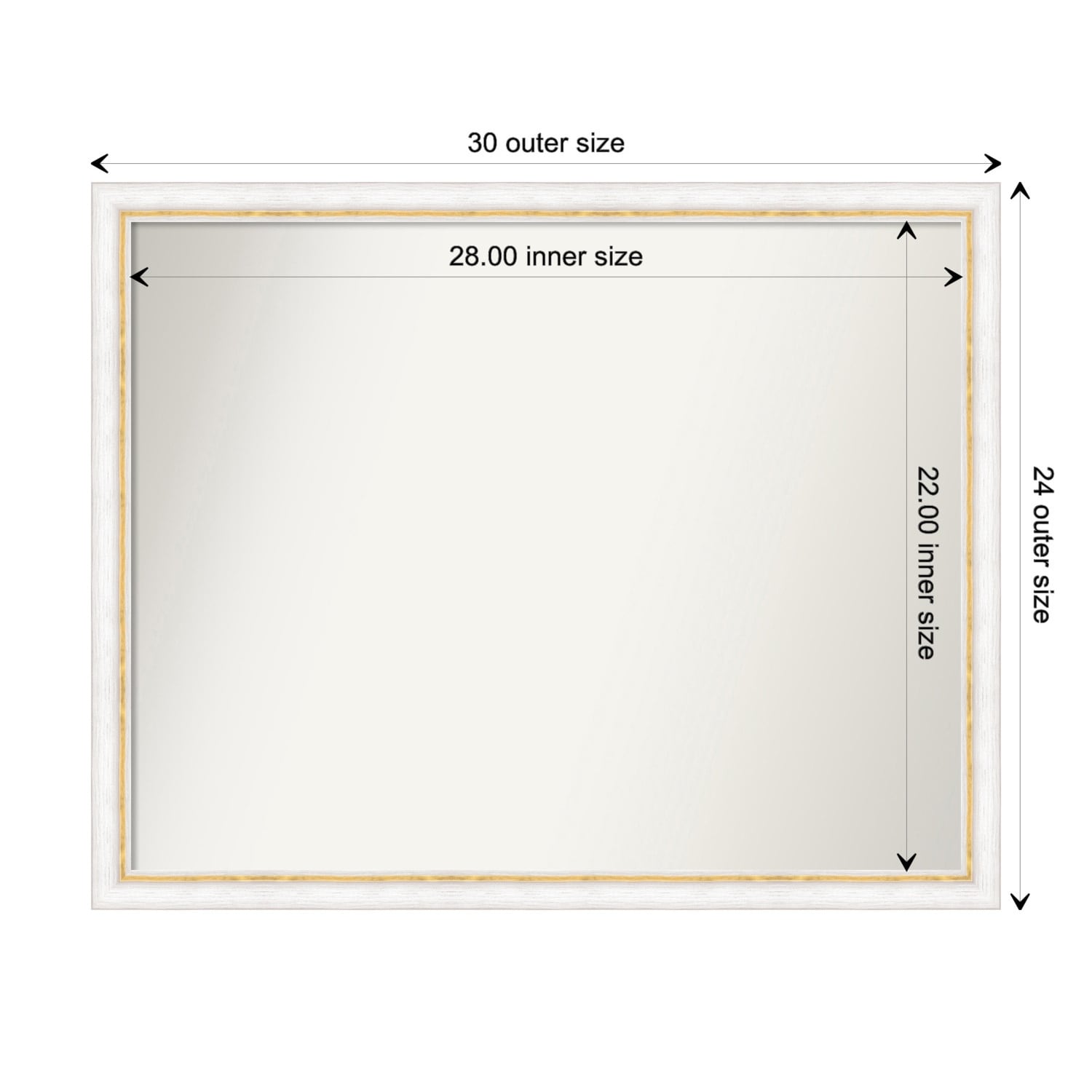 Morgan Non-Beveled Wood Framed Wall Mirror