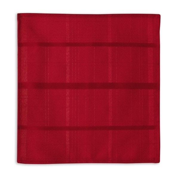 17 in. W x 17 in. L Elrene Elegance Plaid Damask Beige Fabric Napkins (Set of 4)