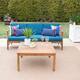 Option Teak + Blue Cushion