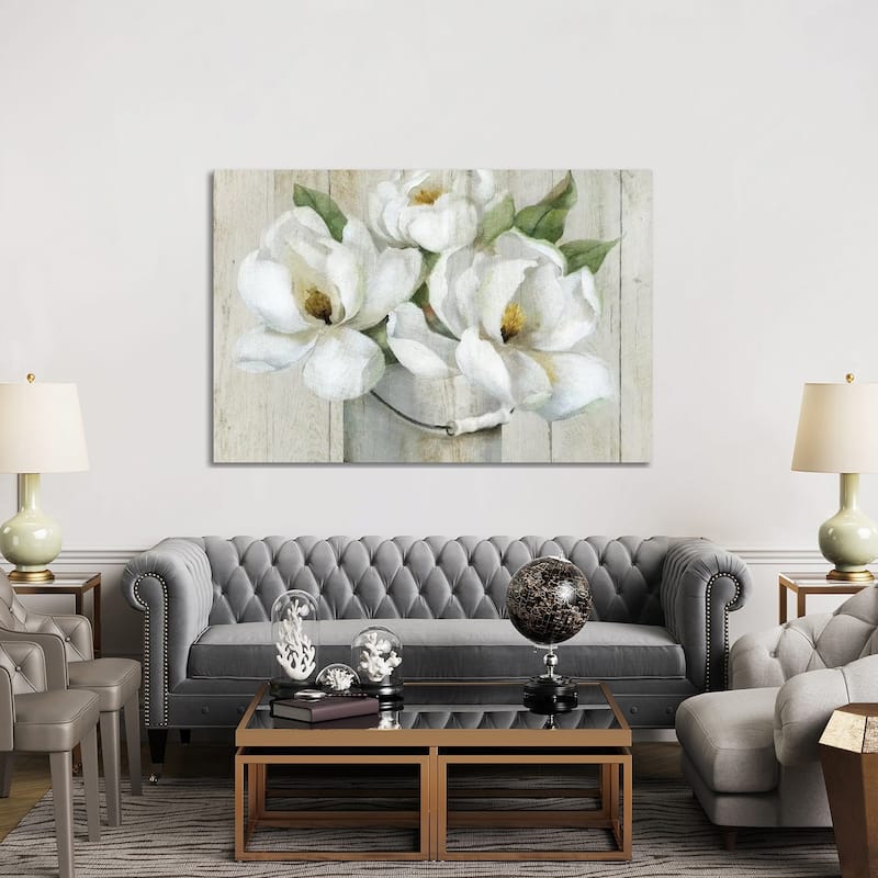 iCanvas "Shiplap Magnolias" by Nan Canvas Print