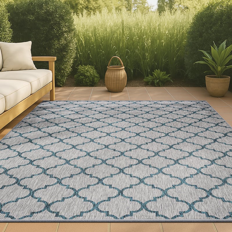 JONATHAN Y Isla Ogee Trellis Indoor/Outdoor Area Rug
