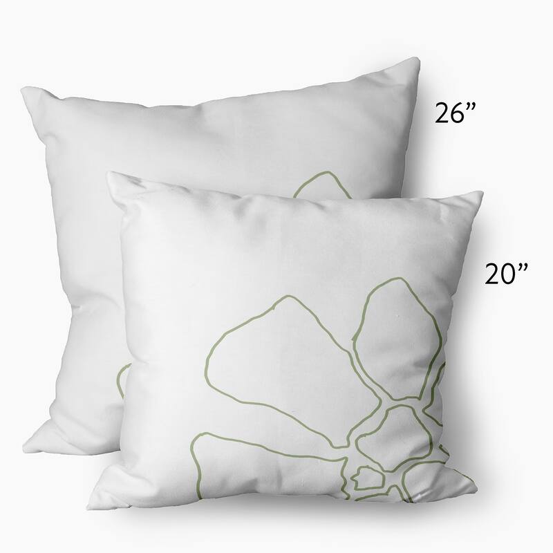 Petal Lines Indoor/Outdoor Throw Pillow