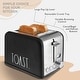 preview thumbnail 19 of 28, Rae Dunn Toaster, Stainless Steel 2 Slice Square Toaster, Wide Slot with 5 Browning Levels, with Bagel, Defrost