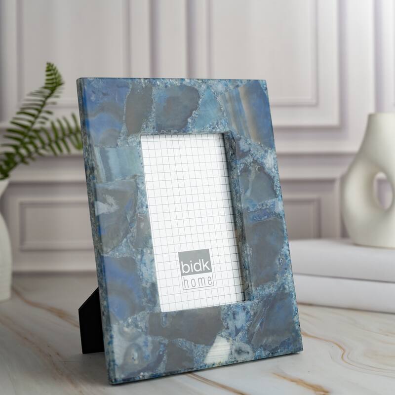 Swirly Agate Photo Frame - 5'x7' - Blue