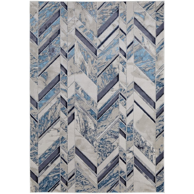 Xidi Power Loomed Distressed Modern Stain Resistant Area Rug By HomeRoots - 72' X '47' X '0.39