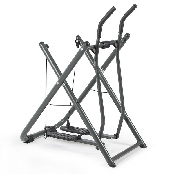 Akonza Elliptical Glider Machine Sports Fitness Exercise Trainer w/Pedometer, Fold-able