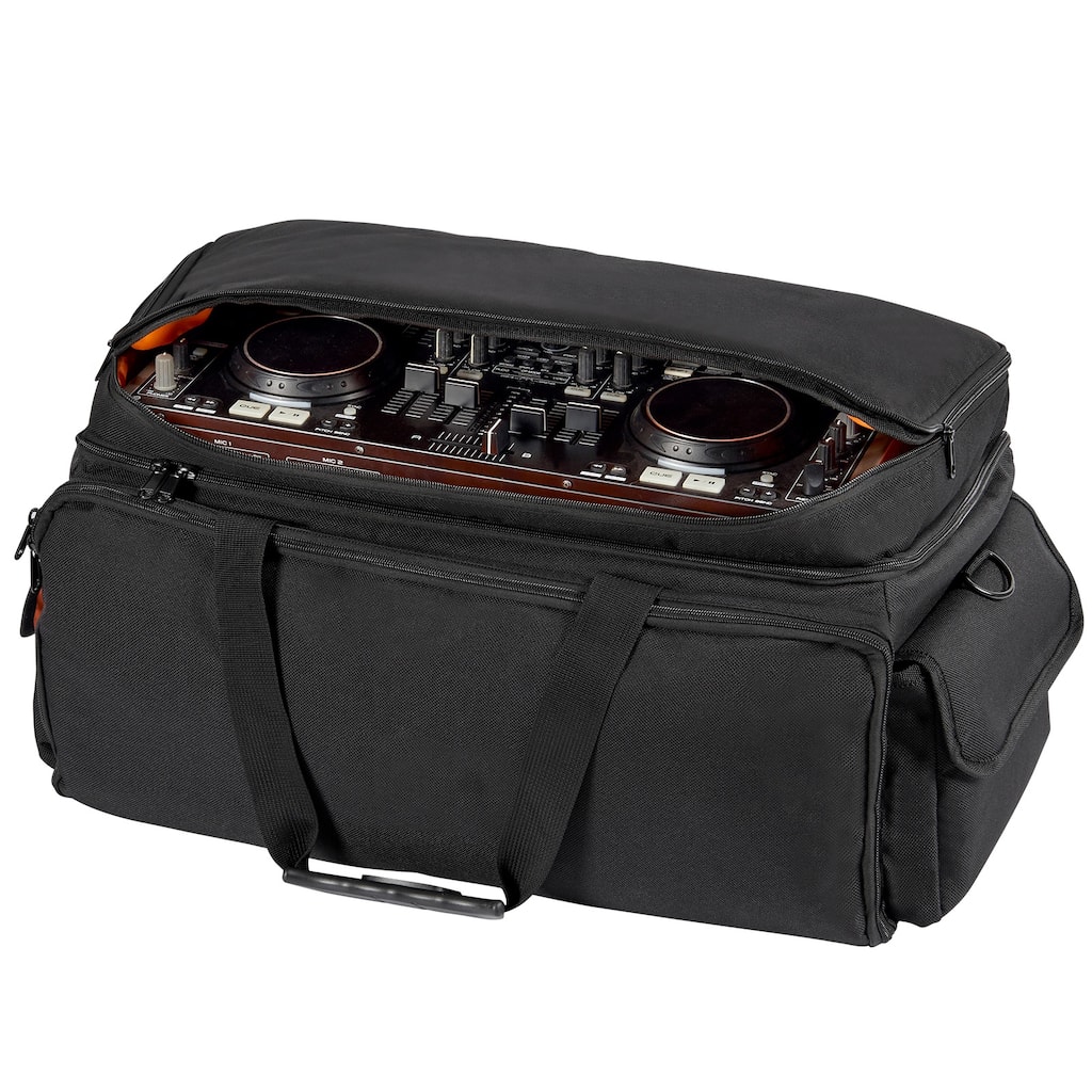 DJ Bag, 1200D Oxford Fabric, DJ Gear Carry Bag with a Storage Pocket 4.92 ft Removable Shoulder Strap 0.39 in Padding