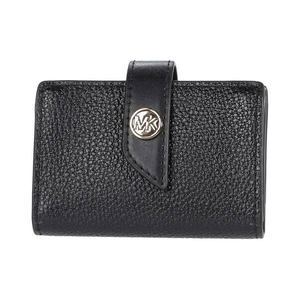 Shop Black Friday Deals On Women S Michael Michael Kors Tab Leather Card Case Overstock 31431737