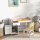 preview thumbnail 6 of 5, Stylish Kids Desk and Chair Set with Drawer and Storage Compartment, Ideal for Homework and Creative Projects
