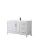 Option White, Black Trim, White Cultured Marble Top