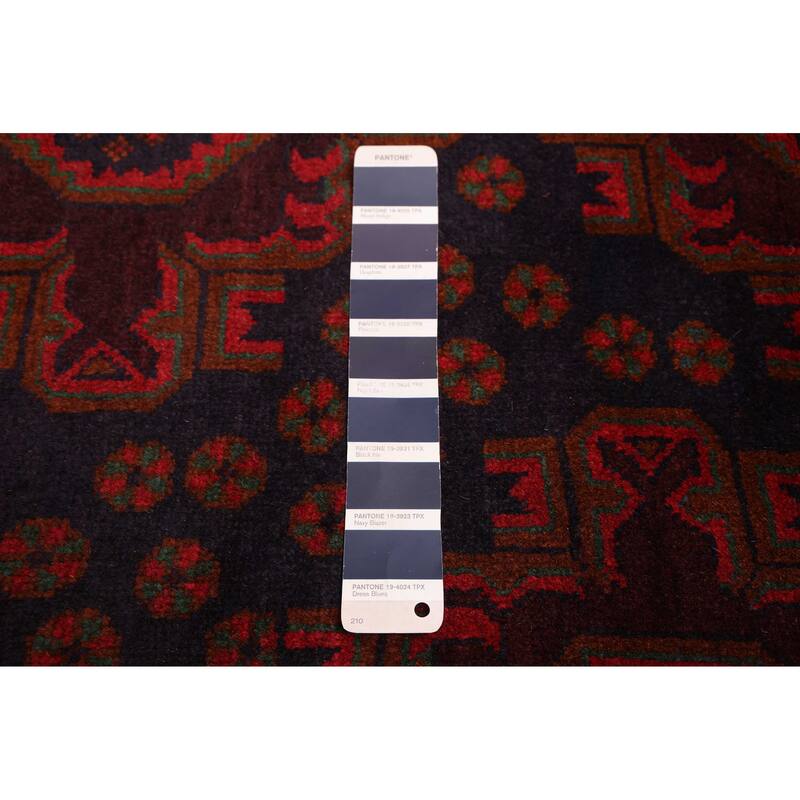 ECARPETGALLERY Hand-knotted Teimani Dark Navy Wool Rug - 4'2 x 6'7