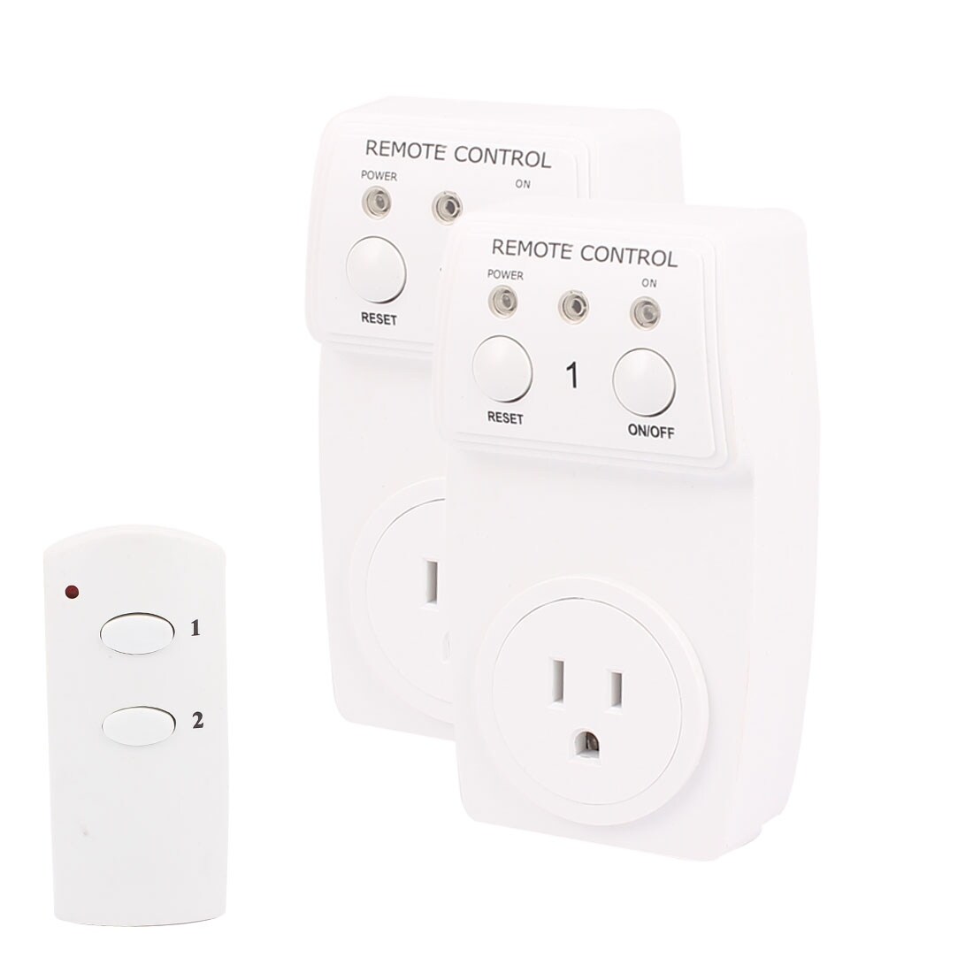 2 Pack Ac120v Us Plug Outlet Wireless Remote Control Socket Lamp Socket Switch