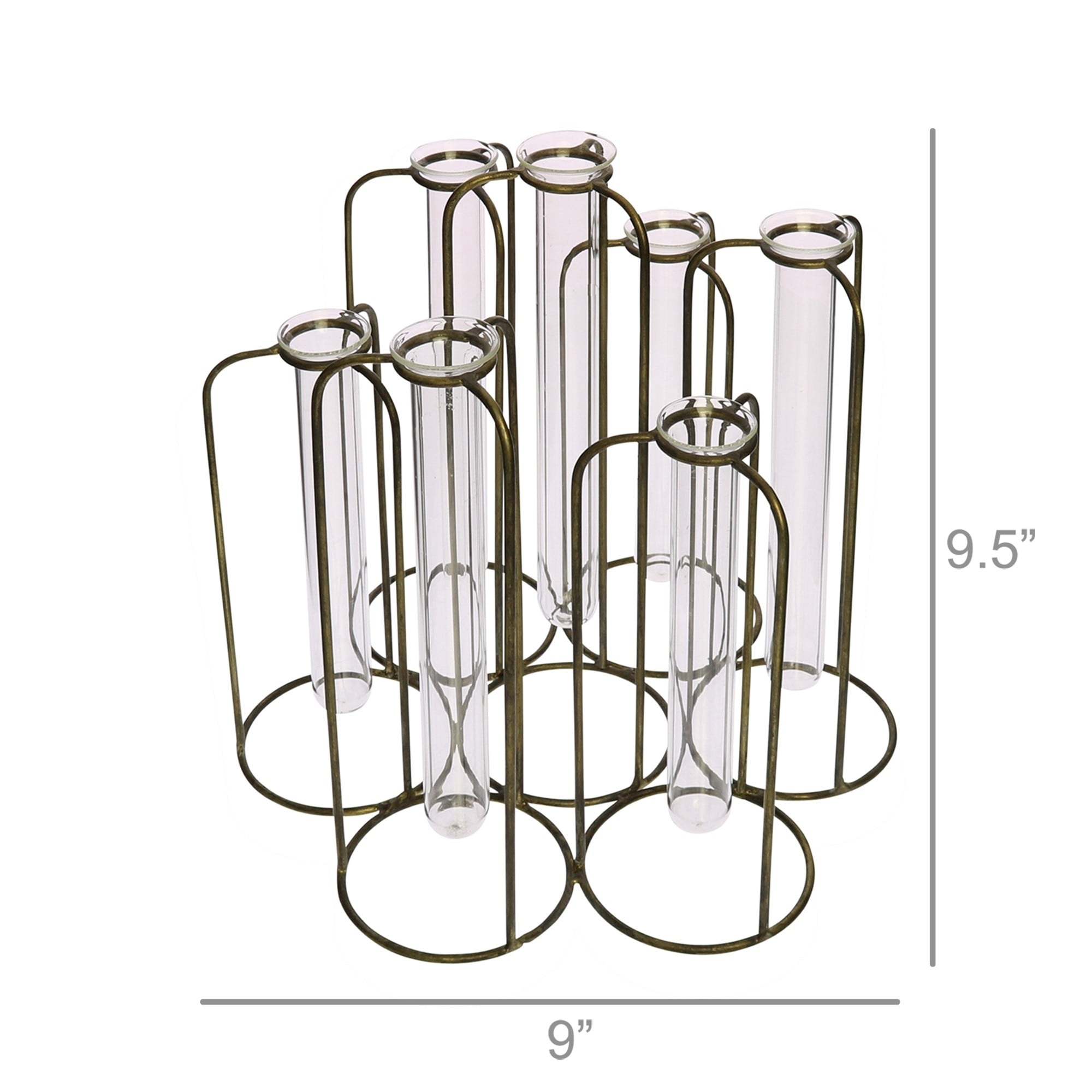 Burnished Gold Test Tube Cluster Vase Burnished Gold Test Tube Cluster Vase