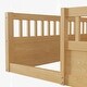 preview thumbnail 9 of 7, Full Size Wood Kids Floor Beds Frame with Fence and High Guardrails for Bedroom Playroom