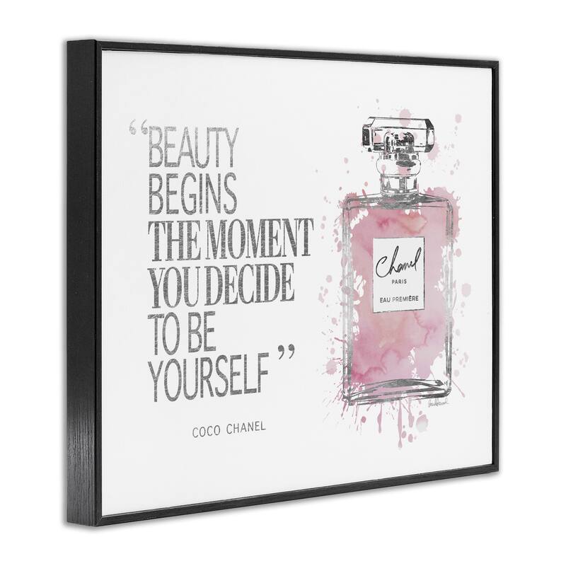 Stupell Beauty Begins Fashion Perfume Framed Wall Art