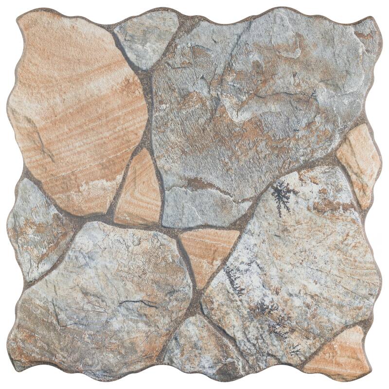 Merola Tile Canet Marron 17" x 17" Porcelain Floor and Wall Tile