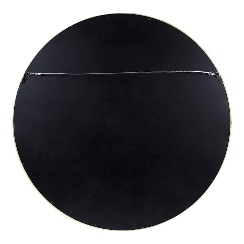 Hutton Round Decorative Wood-framed Wall Mirror
