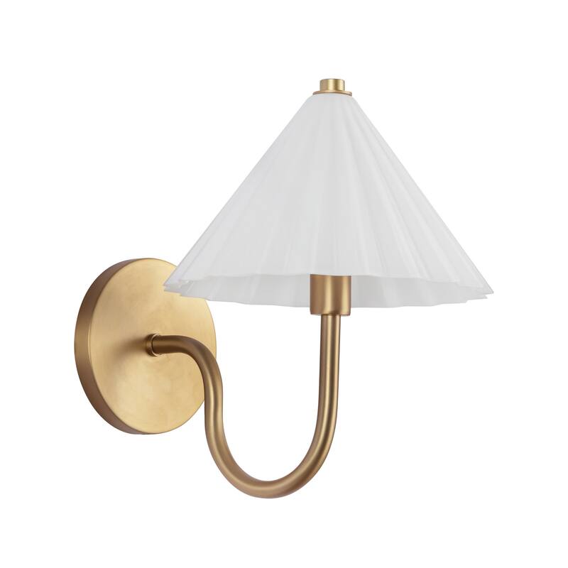 Alora Lighting WV451808 Serena 11" Tall Bathroom Sconce with Pleated