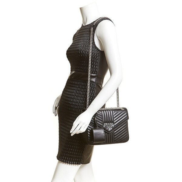 prada diagramme medium leather bag