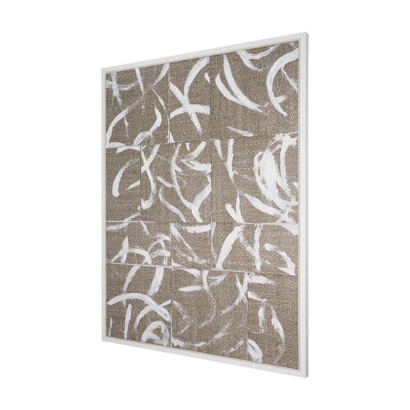 Woven Textile Framed Canvas Art Print