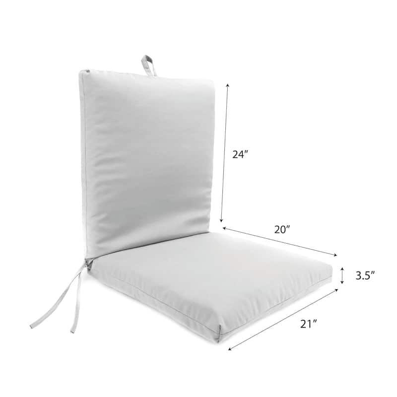 21" x 44" Red Floral Outdoor Chair Cushion with Ties and Loop - 44'' L x 21'' W x 3.5'' H