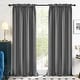 preview thumbnail 21 of 85, Deconovo Solid Rod Pocket Curtain Panel Pair, Set of 4 Panels 42x95 Inch - Light Grey