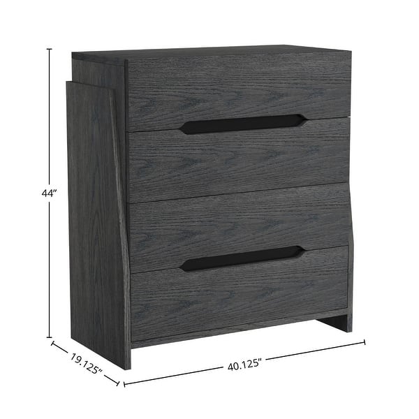 dimension image slide 0 of 2, Darby Solid Wood 4-Drawer Chest