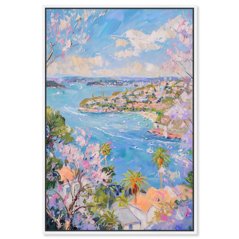 Hillside Harbor View I Canvas by Art Remedy - White - 20" x 30"