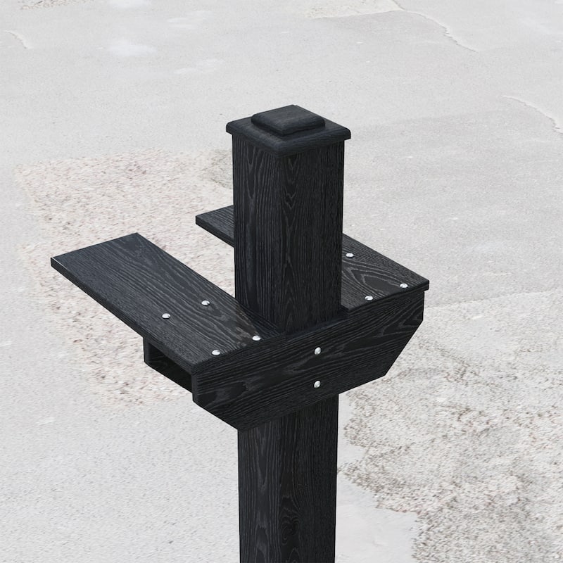 All-Weather HDPS Mailbox Post Black