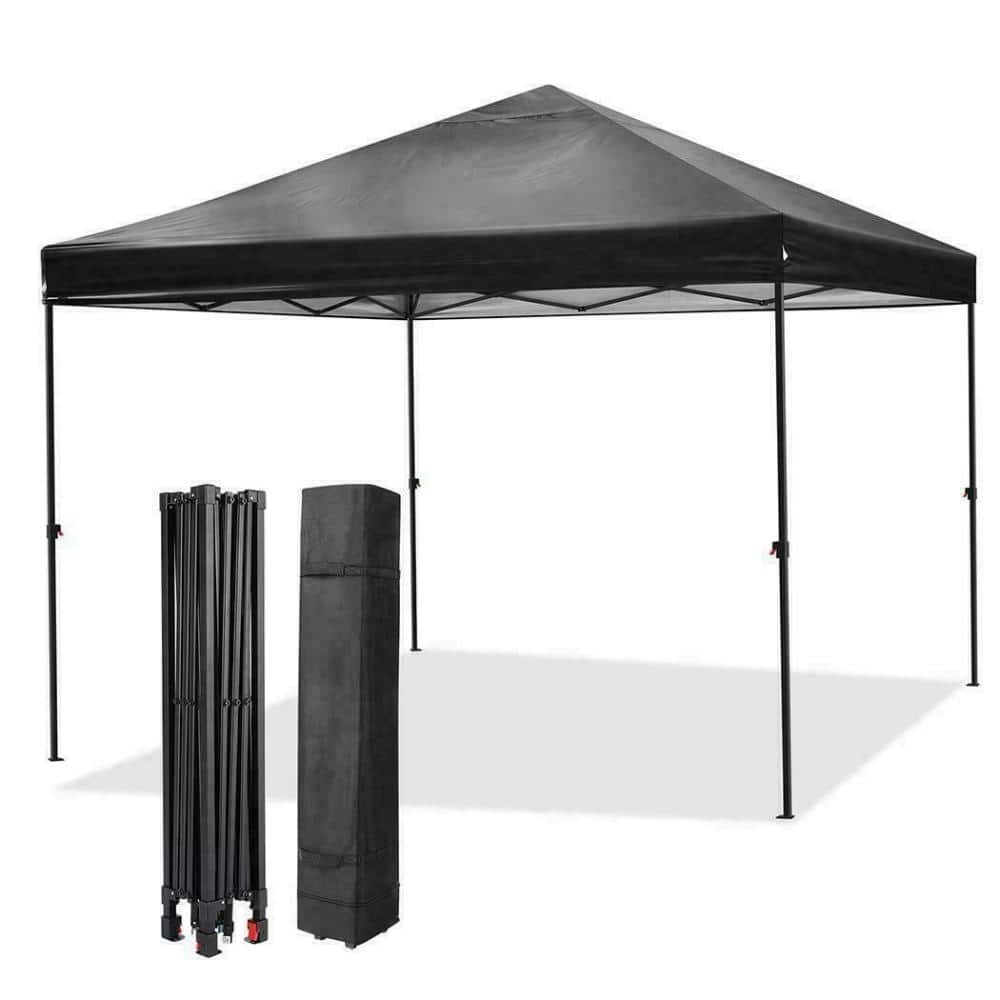 Outdoor Portable Canopy 10x10ft Pop Up Folding Tent with Sidewalls
