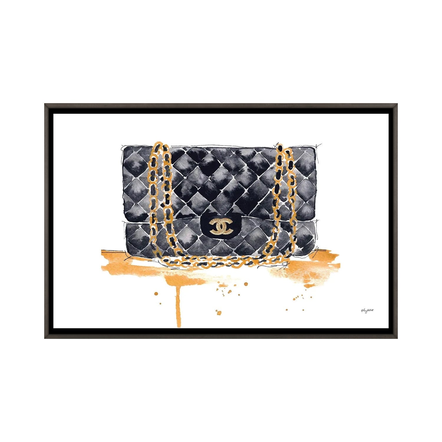 iCanvas Chanel Purse by Kelsey McNatt Framed - Bed Bath & Beyond