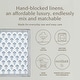 preview thumbnail 49 of 91, over&back Hand-Blocked 100% Cotton Placemats - Machine Washable - Set of 4