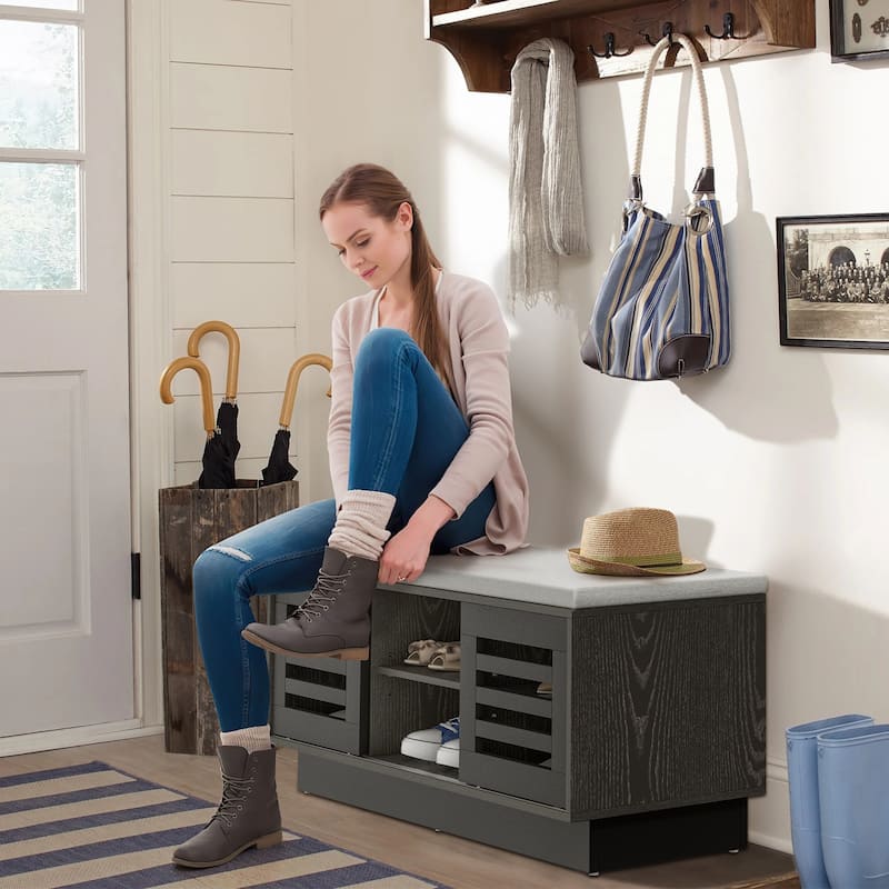Costway Shoe Storage Bench with Cushion Shoe Storage Organizer Shoe - See Details