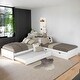 preview thumbnail 2 of 22, 3 IN 1 L-shaped Platform Bed with Trundle and Drawers Linked with built-in desk