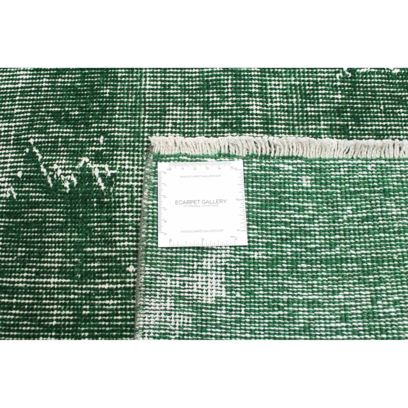 ECARPETGALLERY Hand-knotted Color Transition Dark Green Wool Rug - 6'0 x 12'7