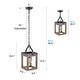 preview thumbnail 6 of 4, Anmytek Wood Pendant Light Rustic Rectangle Wood Frame Adjustable Hanging Light Kitchen Island Vintage Ceiling Light Fixture