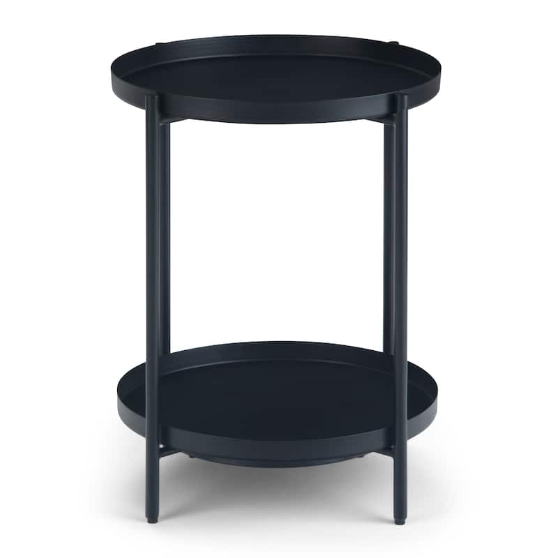 WYNDENHALL Lipton Industrial 17 inch Wide Metal End Table - 16.9"w x 16.9" d x 22.2" h