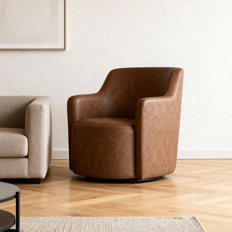HomePop Upholstered Swivel Accent Chair
