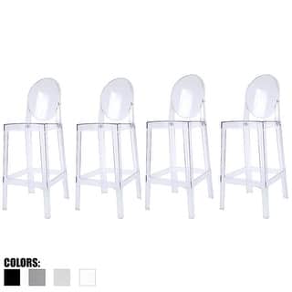 Plastic Counter Bar Stools Online At Our Best 2xhome Set Of Four 4 Clear 30 Seat Height Barstool