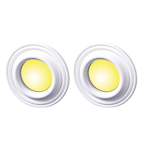 Ceiling Fan Spot Lighting Trim White Urethane Ceiling Medallion Foam 8" ID X 12" OD Water resistant Pack of 2 Renovators Supply