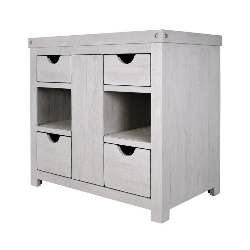 Vintner's Freestanding Reclaimed Oak Bathroom Vanity (Base Only)